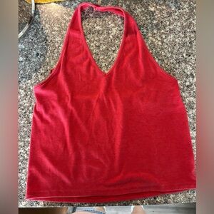 American Eagle Outfitters Red Backless Tank Top